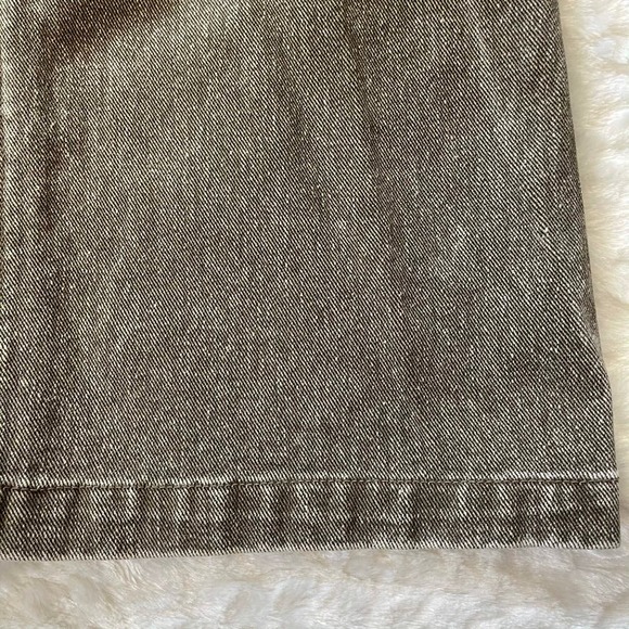 Vintage Straight High Rise Back Slit Jean Denim Womens Knee Length Skirt 6 - Picture 7 of 8